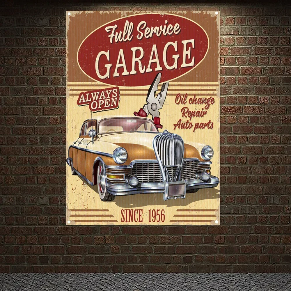 Toujours ouvert - Affiche mura - Auto Repair Shop Open avis et prix